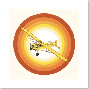 Piper Cub Sunset Posters and Art